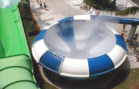 Space Bowl Water Slide com 10,65 m de altura de plataforma, capacidade para 180 pessoas e estrutura de aço galvanizado a quente