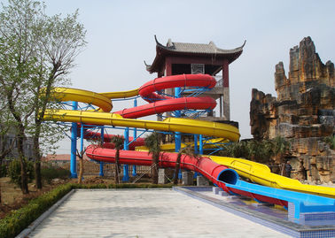 Equipamento de Waterpark, fibra de vidro aberta/corrediça espiral próxima, altura feita sob encomenda das corrediças de água 11m