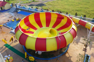 Corrediças de água da fibra de vidro do parque do Aqua, Super Bowl de Waterpark da altura de 19m para o parque da água