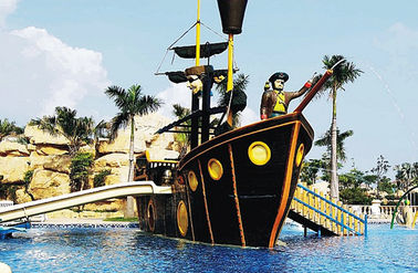 Equipamento personalizado do parque da água do jogo do Aqua do navio/corsário de pirata da fibra de vidro